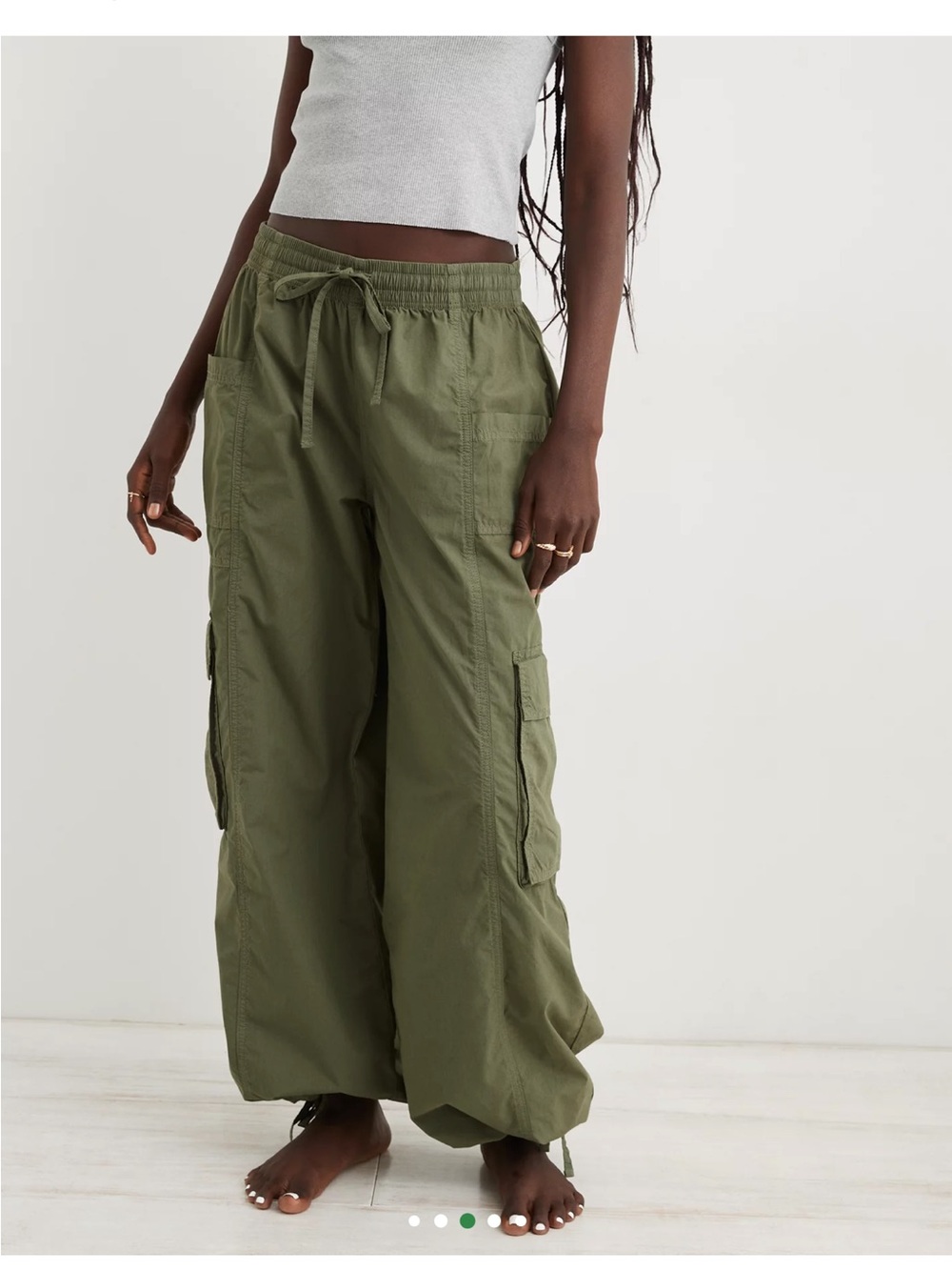 Aerie High Waisted Go-For-It Baggy Cargo Pant - Picture 5 of 9
